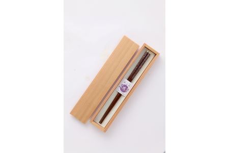 本真珠付真珠箸 御山杉木箱入り 茶