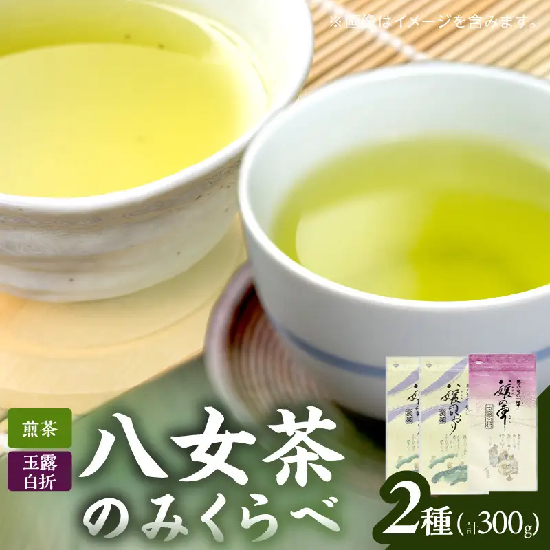 古賀製茶本舗 八女茶のみくらべ（煎茶・玉露白折） 緑茶 お茶 茶葉
