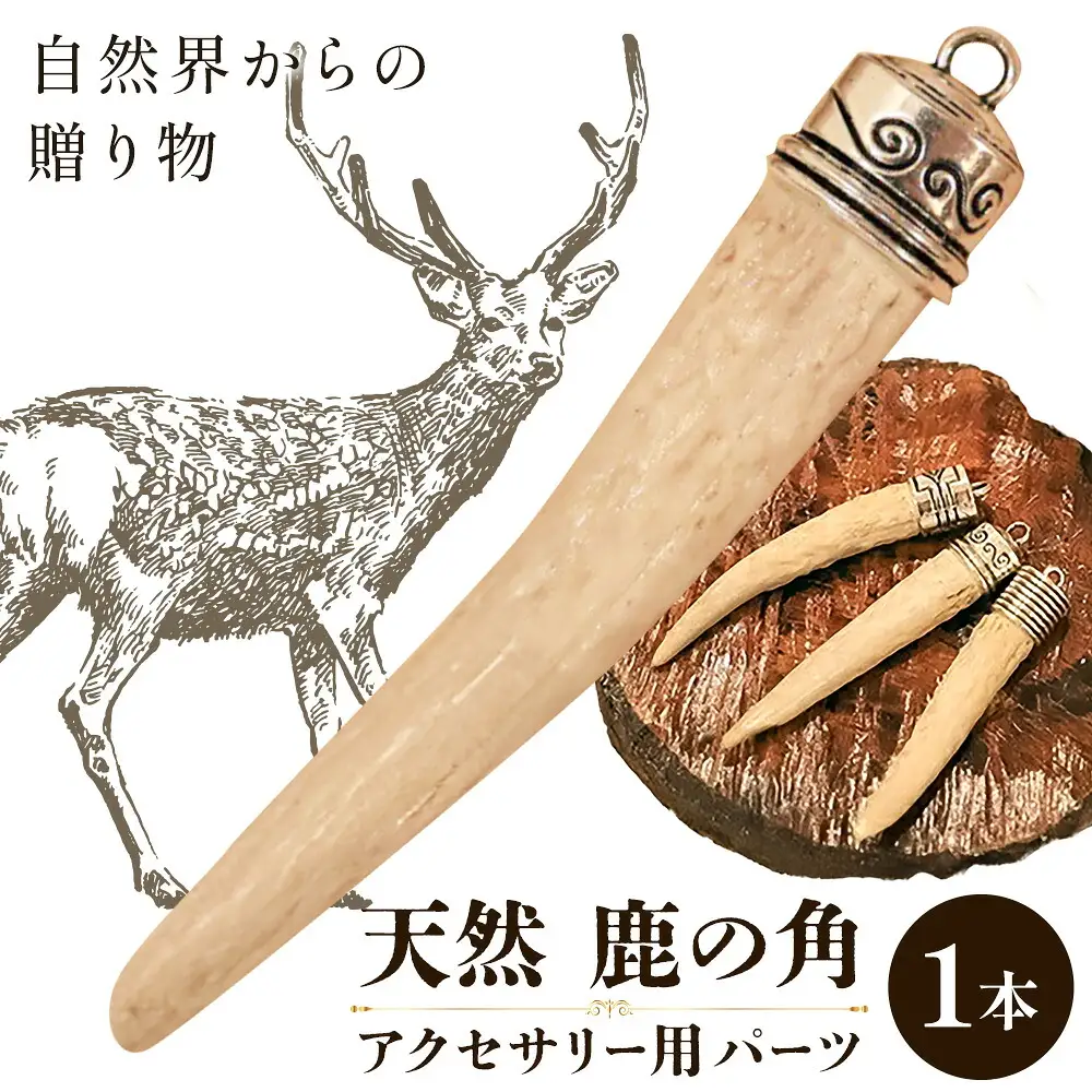 天然・鹿の角アクセサリー用パーツ 