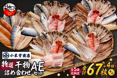 【小木曽商店】干物詰合せ【A?Eセット】　定期便　毎月　５ヶ月