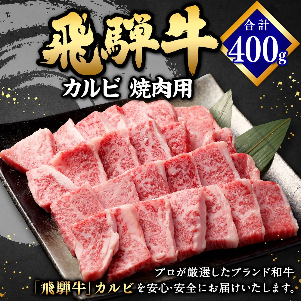 飛騨牛 カルビ 焼肉用 400g