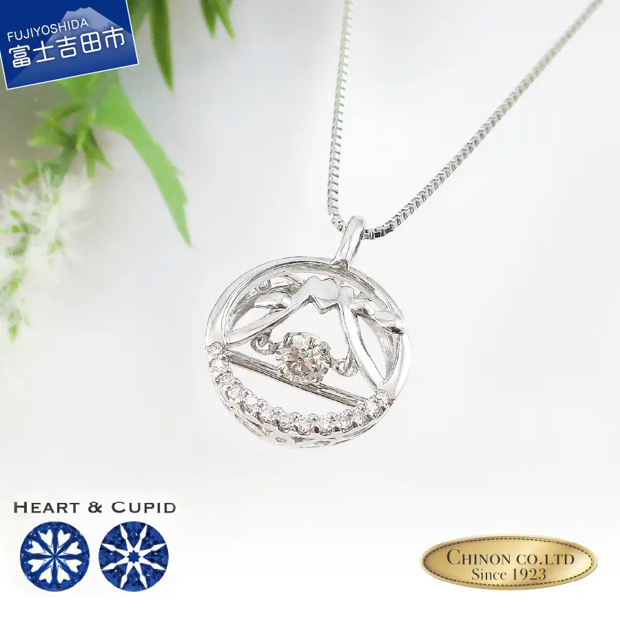 H&C ダイヤモンド トゥインクルストーン ペンダント プラチナ Fuji ネックレス ジュエリー ダイヤモンド アクセサリー 