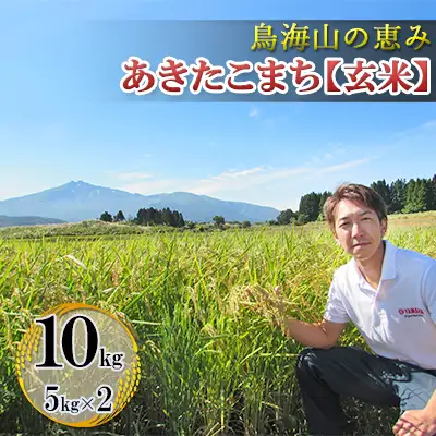 あきたこまち 秋田県産 鳥海山の恵み 玄米 農家直送 あきたこまち【10kg(5kg×2)】【先行予約】
