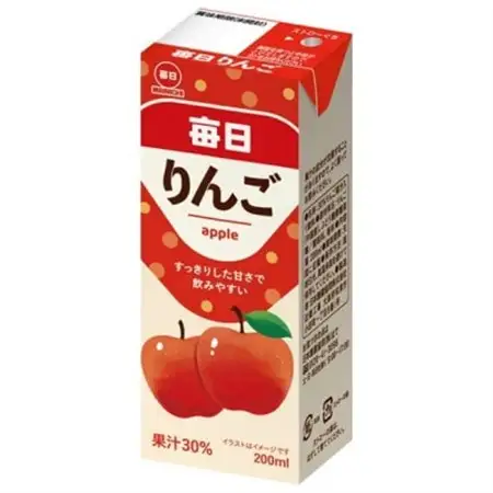 毎日牛乳 毎日りんご 200ml紙パック×48本入【1282180】