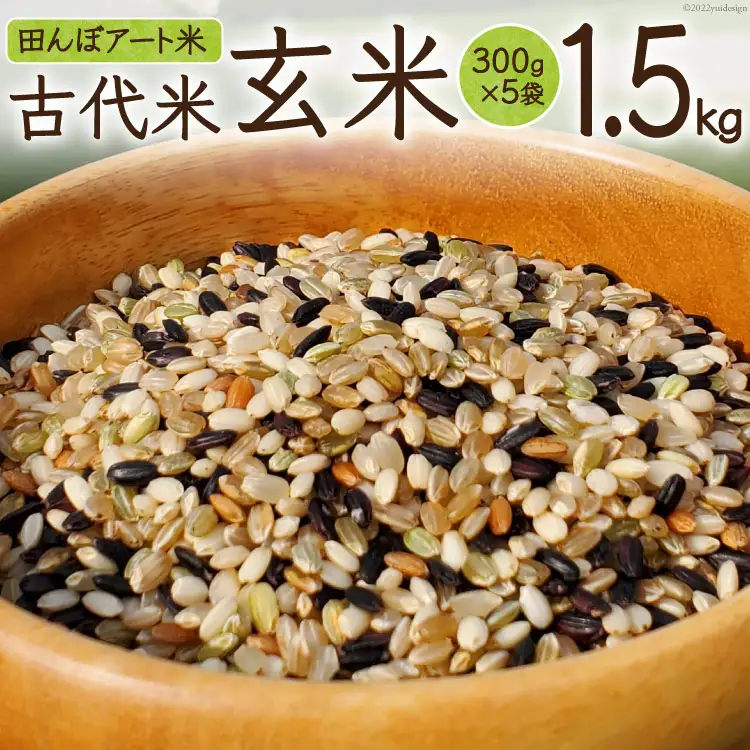 【期間限定発送】 米 田んぼアート 玄米 300g×5袋