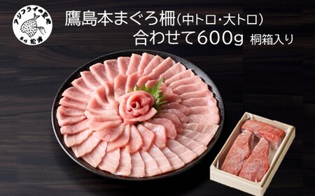 本まぐろ柵【中トロ・大トロ計600g】鷹島産マグロ ギフト【E0-025】