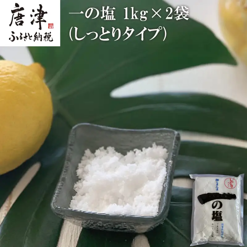 唐津 一の塩 1kg×2袋 (しっとりタイプ)