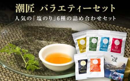 海苔 宮城県産 潮匠 バラエティーセット（八切り 24枚入り × 6種） のり工房 塩のり 味のり 宮城県 東松島市 皇室献上の浜 A