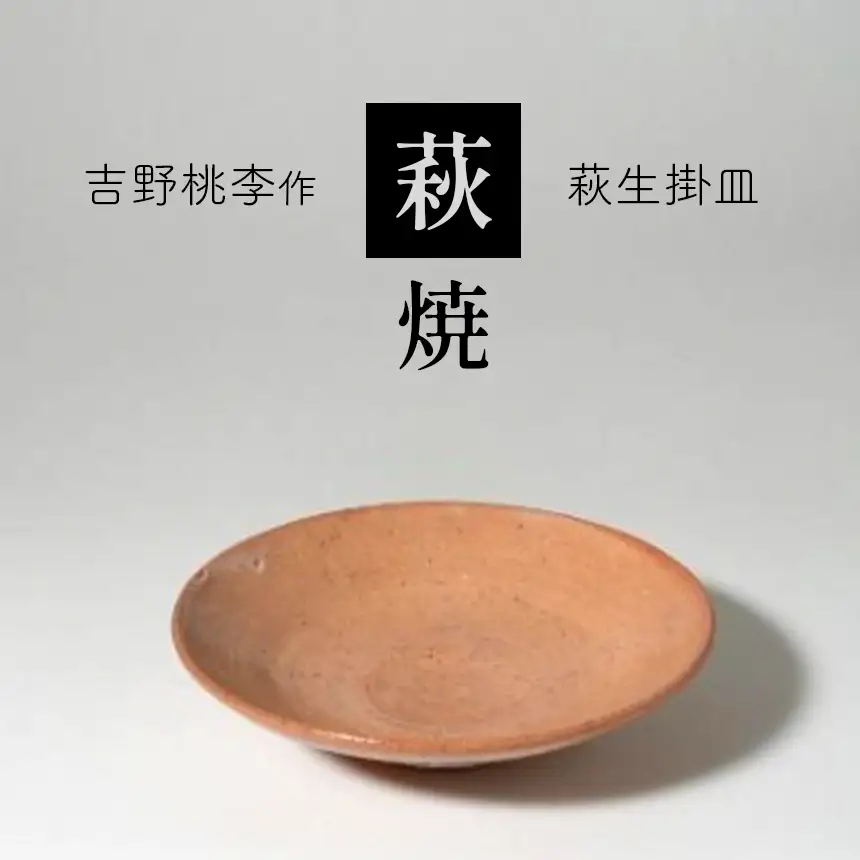 萩焼 吉野桃李作 萩生掛皿