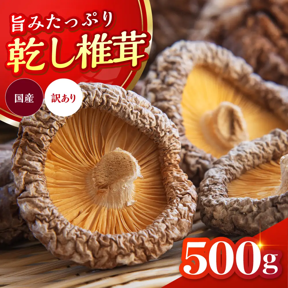 乾燥椎茸 訳あり 耶馬溪の家庭用訳あり500g 乾燥椎茸 | 乾燥 しいたけ 干し椎茸 乾し椎茸 乾燥野菜 大分県 中津市 九州産野菜 