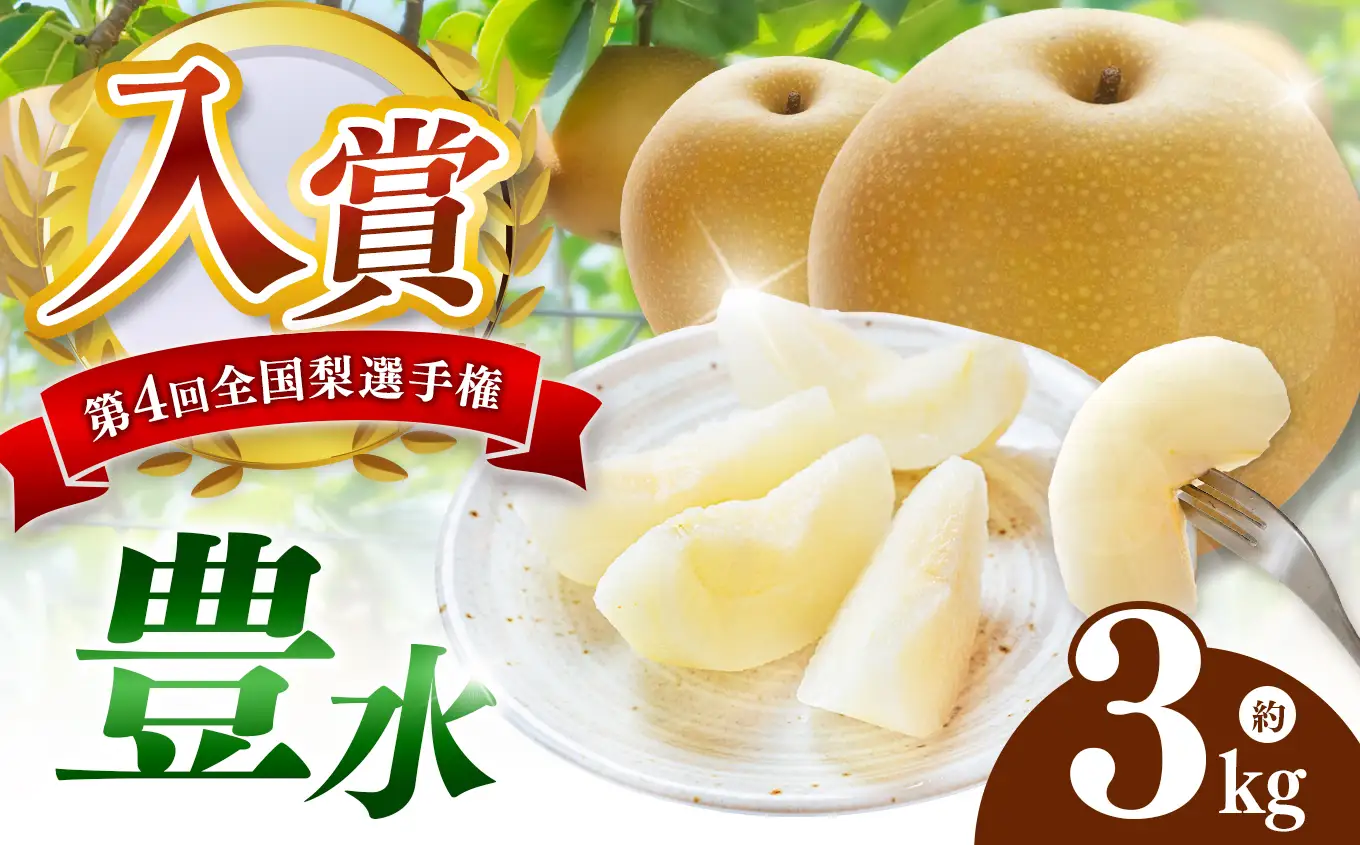 西江豊水園の豊水梨 約3kg ( 6個前後 ) | フルーツ 果物 くだもの 果実 数量限定 旬 完熟梨 梨 なし ナシ 豊水 豊水梨 和梨 3kg 3キロ 新鮮 産地直送 大分県産 九州産 国産 大分県 中津市