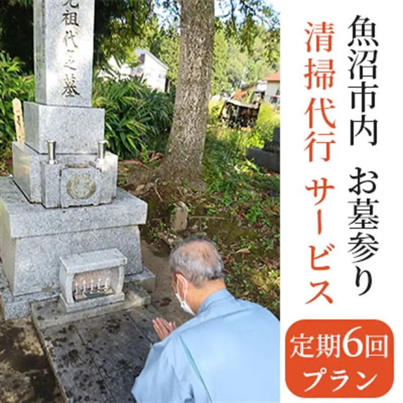 お墓参り・清掃代行サービス年間6回プラン（実施期間：5月～10月） チケット 