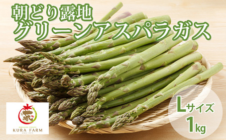 アスパラガス 富良野産 緑 Lサイズ 露地【約1kg 30〜45本】【先行予約】
