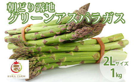 アスパラガス 富良野産 緑 2Lサイズ 露地【約1kg 15〜28本】【先行予約】
