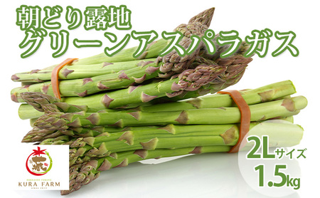 アスパラガス 富良野産 緑 2Lサイズ 露地【約1.5kg 23～43本】【先行予約】