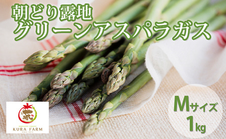グリーンアスパラ 富良野産 朝どり露地【約1kg 50～70本】【先行予約】