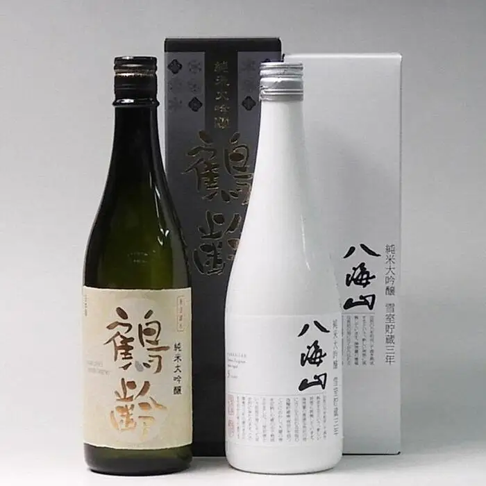 日本酒 鶴齢・八海山雪室貯蔵三年 純米大吟醸 720ml×2本セット｜新潟地酒