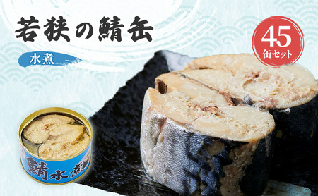 サバ缶 水煮 45缶 若狭の鯖缶 缶詰 缶詰め 水煮缶 サバ缶