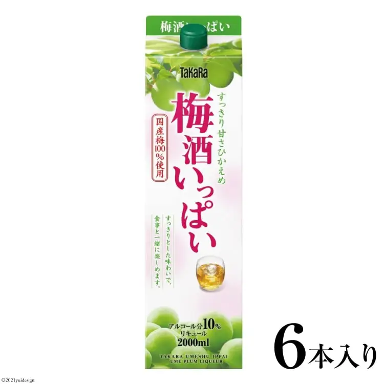 BF170タカラ「梅酒いっぱい」2L紙パック6本入