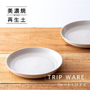 【美濃焼】 tripware プレート 210 2枚 白釉 瑞浪市 / 市原製陶 食器 皿 グッドデザイン賞受賞 [AZAE014]