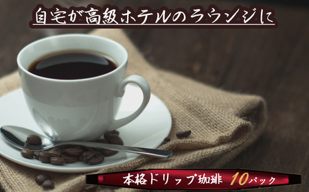 こだわりの低温焙煎！ ドリップバッグコーヒー(ホット10パック) お試し　H046-037