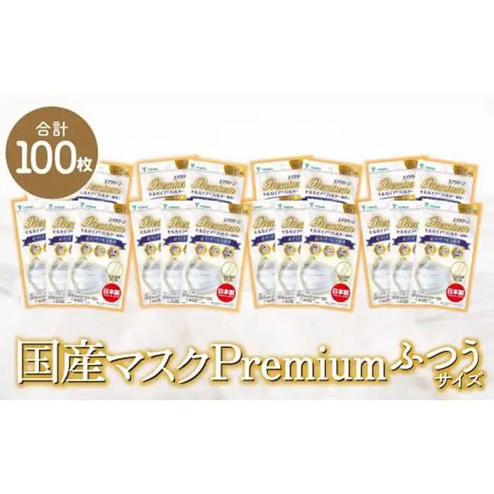 名古屋で製造 高級国産不織布マスク（ふつうサイズ）5枚入×20袋