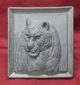 鬼師が作る 虎の干支瓦 飾り瓦 H064-040