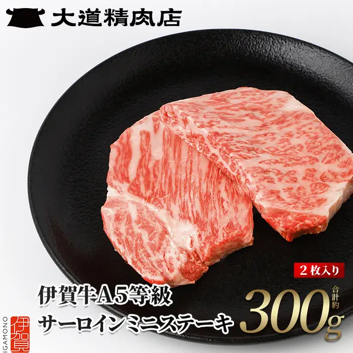 伊賀牛 A5 サーロイン ミニステーキ 計約300g（2枚入り） 伊賀牛 【dido0015】