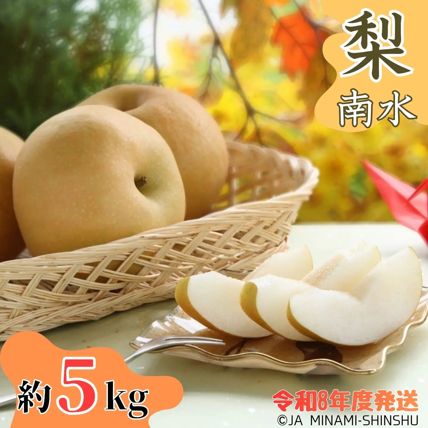 J09【令和8年度発送】梨（南水）【太鼓判・優糖生】約5kg
