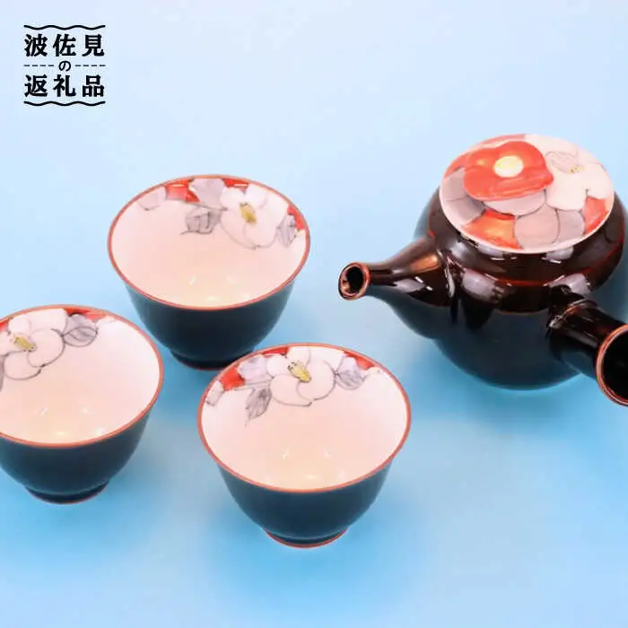 【波佐見焼】花絵蒔（はなえまき）急須 茶器セット ティーポット 湯飲み  食器 皿 【仙右エ門陶房】 [ZD16] 波佐見焼