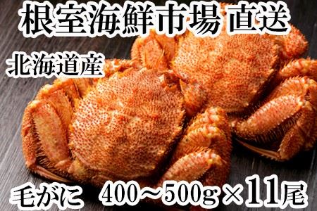 ボイル毛がに400g～500g×11尾 E-11006