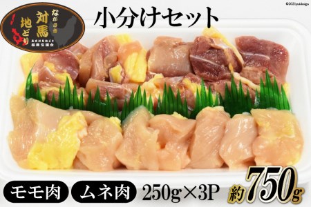 【幻の地鶏】 長崎 対馬 地どり 小分け セット約750g (250g×3p) [南高愛隣会WORKうんぜん 長崎県 雲仙市 item1657] 肉 鶏肉 地鶏