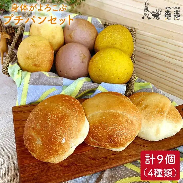 身体がよろこぶ プチ パン セット ( 卵 / 乳製品 不使用 )《糸島》【天然パン工房楽楽】 【いとしまごころ】[AVC008]