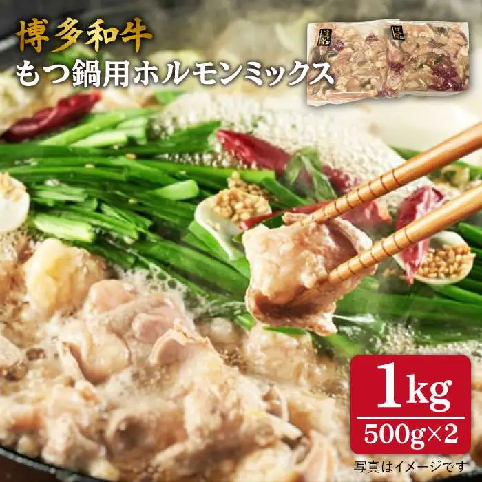 【もつ鍋用】博多 和牛 ホルモン ミックス 計1kg 糸島市/糸島ミートデリ工房 [ACA118]