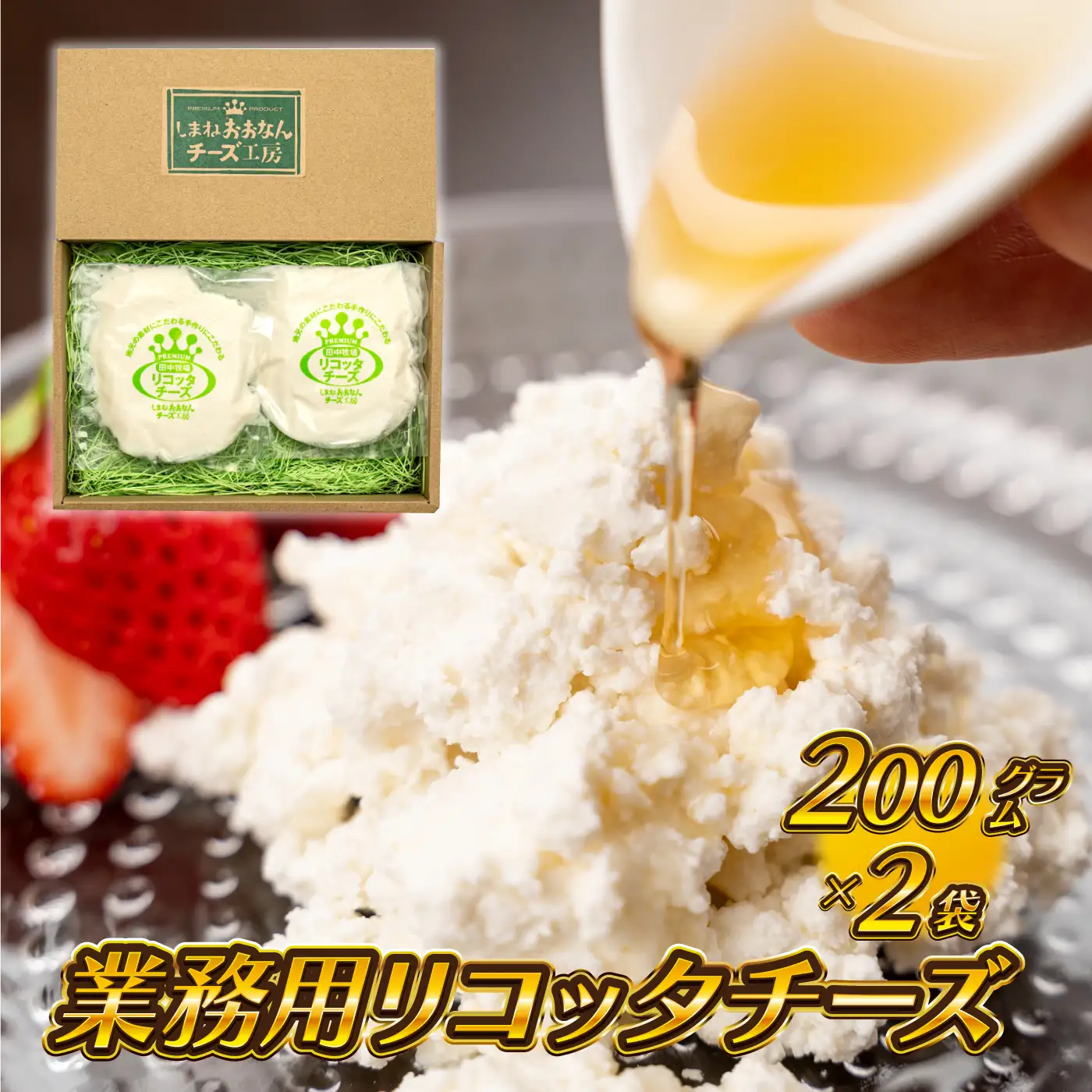【島根県産】業務用リコッタチーズ　200g×2袋