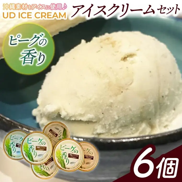 ビーグの香り UD ICE CREAM 6個 ( 1種 )  沖縄素材をアイスに使用（AN003）