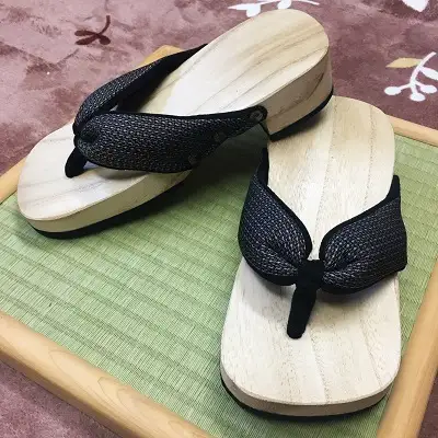 限定3足！【桐下駄】右近下駄　虎竹（紳士物）　フリーサイズ