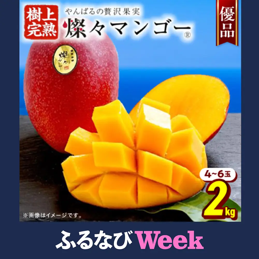 【ふるなびWEEK対象】【2026年7月から順次発送・優品】燦々マンゴー2.0kg(4～6玉)_マンゴー_【1619777】