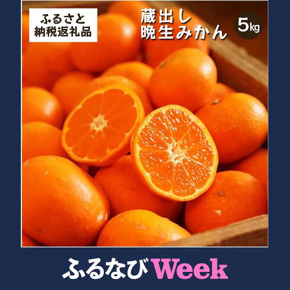 【ふるなびWEEK対象】蔵出しみかん晩生　5kg家庭用｜和歌山県海南市下津町の特産品蔵出しみかんの晩生品種【2027年1月発送開始】