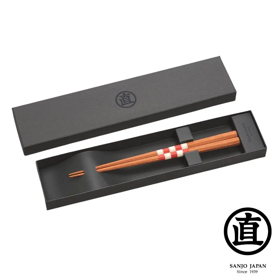 八角箸 MARUNAO Sun 紫檀 箸 高級 贈答用 無塗 銘木 燕三条製  [マルナオ]