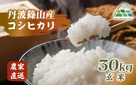 【令和7年産】丹波篠山産コシヒカリ 玄米30kg げんまい 玄米　[BE11]