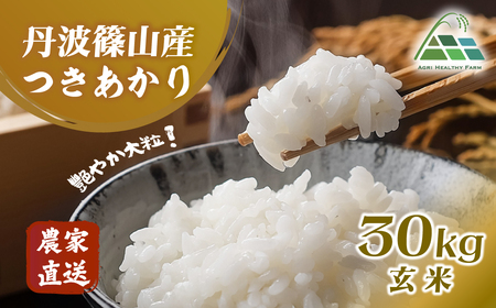 【令和7年産】丹波篠山産つきあかり 玄米30kg げんまい 玄米 [BE12]