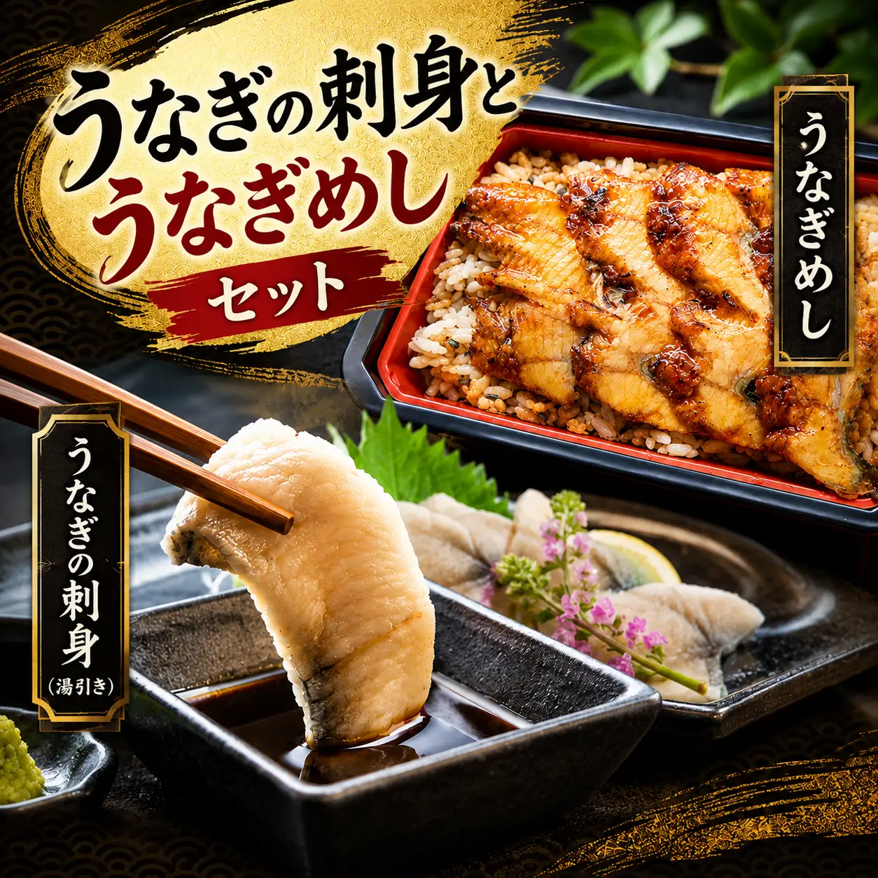うなぎ尽くし 湯引き（刺身）とうなぎめしセット うなぎ 湯引き 刺身 1尾 170～200g うなぎめし 250g×2個