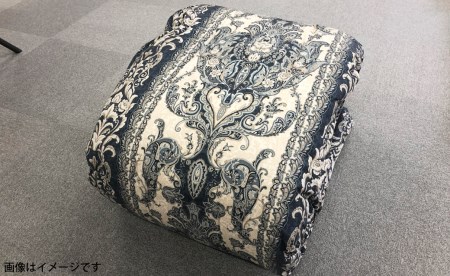 シルクタッチ ツインドームキルト 高級 ポーランド産 羽毛掛ふとん 1.5kg 150×210cm シングルサイズ 【ブルー系】