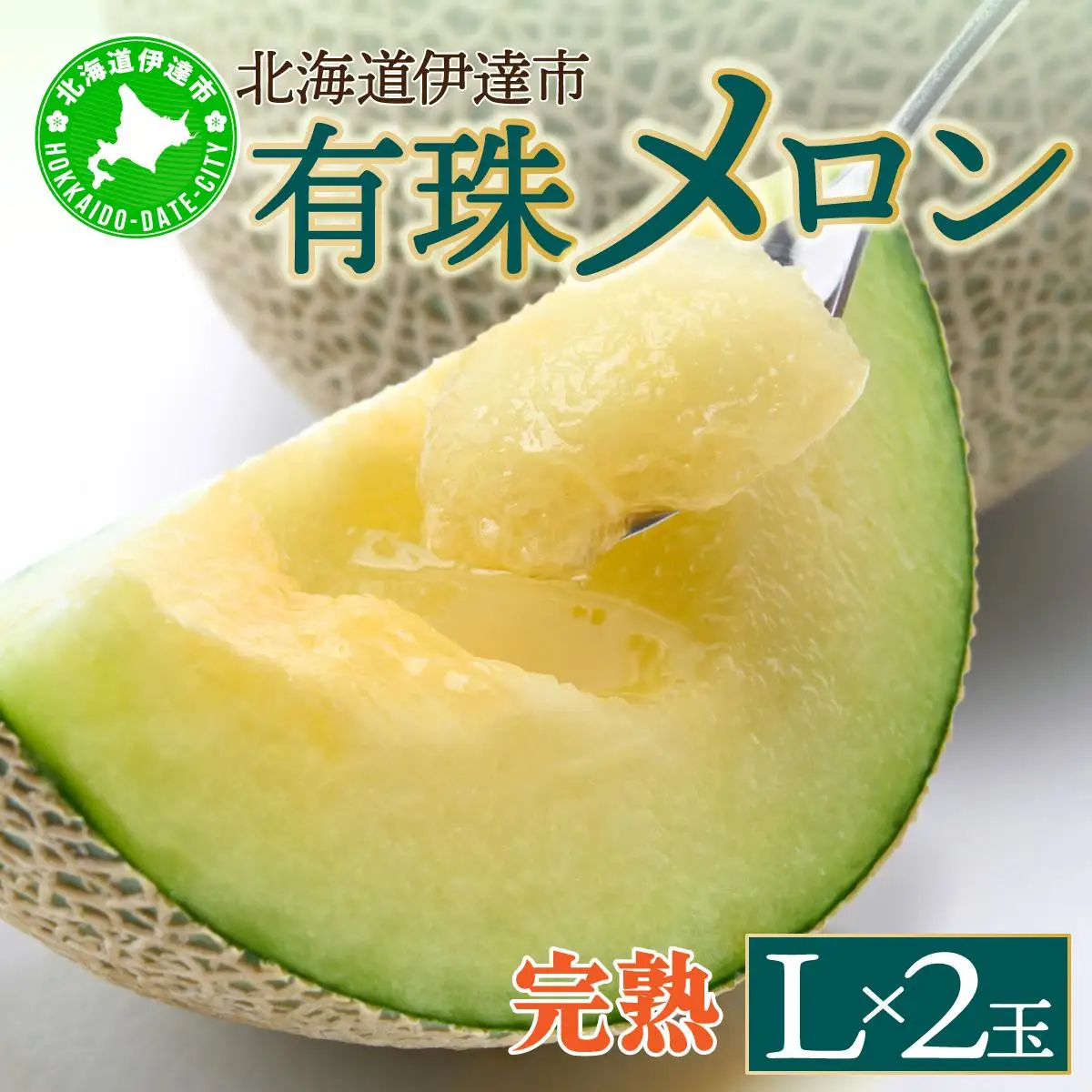 【2027年先行予約】北海道産 有珠メロン 2玉 セット 青肉 Lサイズ 1.6kg以上×2玉【55250476】
