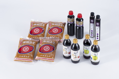 蔵元直送！一年熟成の特製味噌＆醤油豪華5種12品セット B4086 
