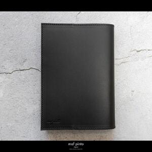 maf pinto (マフ ピント) レザーブックカバー 四六判サイズ ブラック 本革 日本製