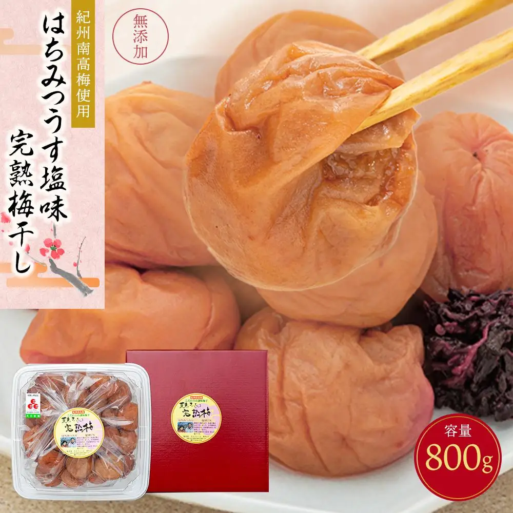 紀州南高梅使用　はちみつうす塩味完熟梅干し　800g［TM142］
