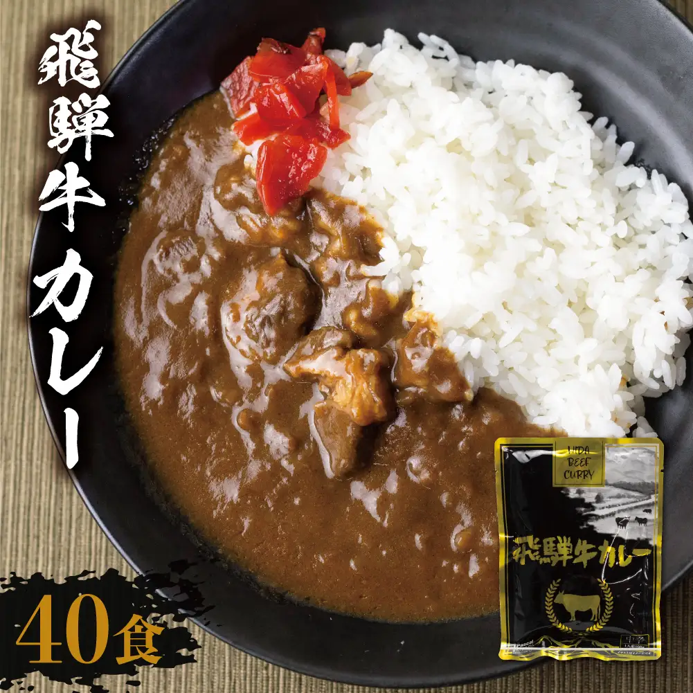 飛騨牛カレー（160ｇ×40袋）| 訳あり ご当地 ビーフカレー レトルト 人気 飛騨高山 DC009VC13