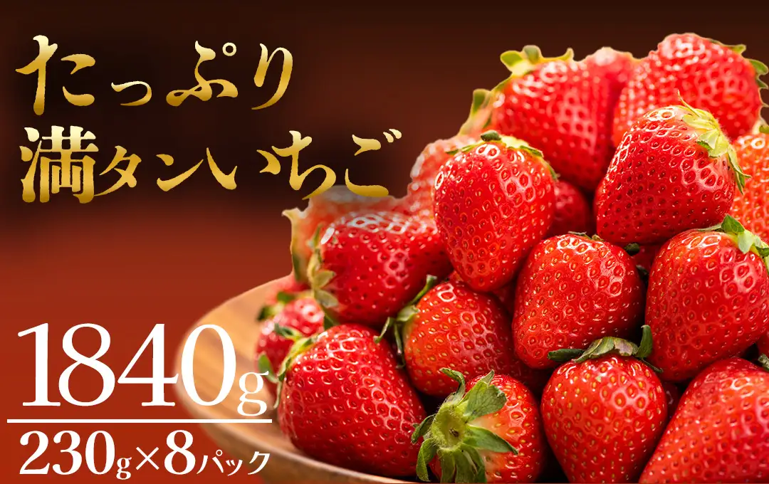 いちご【2027年発送】たっぷり 満タンいちご 8パック 【 いちご 】